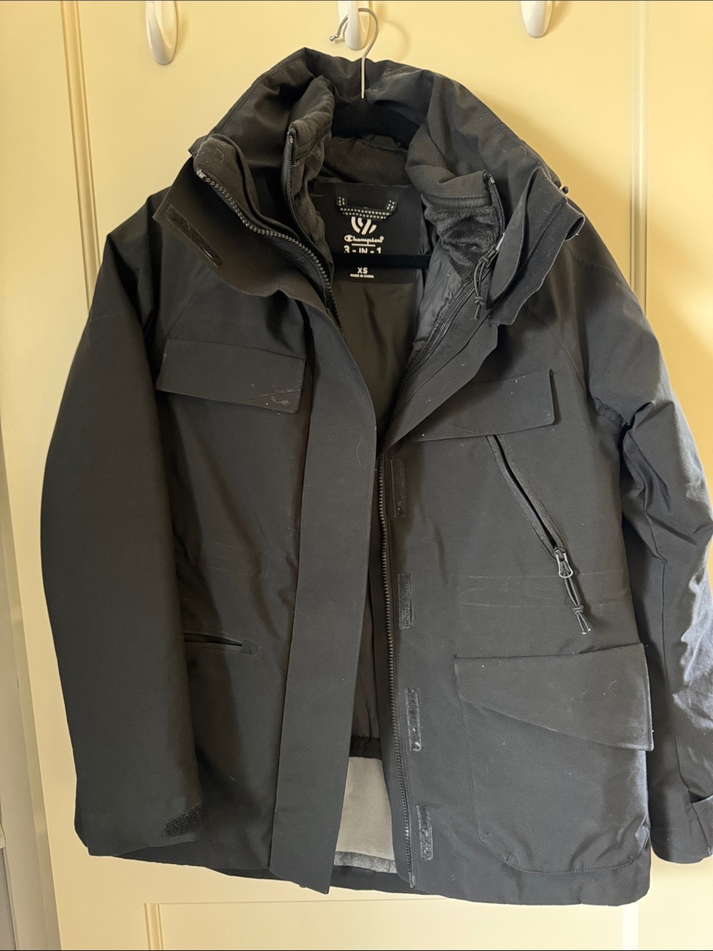 Champion women’s Insulated 3 in 1 Black Winter Ski waterproof Jacket XS